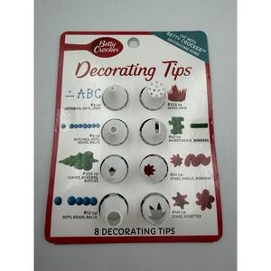 Lot of 2 Betty Crocker 8 Decorating Tips Set by Signature Brands Made in USA NEW